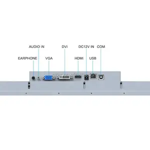 2024 Gkarオープンフレームモニター1920*1080 HDMI DVI VGA USB19インチ赤外線タッチスクリーンゲーミングモニター、LEDライトなし