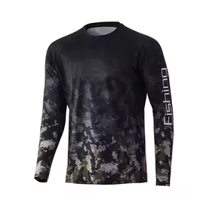Chemise de pêche à manches longues pour hommes, grande taille, sublimation, respirante, séchage rapide, antibactérienne, spandex/polyester, imperméable, vente en gros - Product Image 1