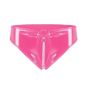 Shorts de Mujer de Cintura Alta con Aspecto de Cuero, con Tirantes de Hebilla, Estilo Sexy con Aberturas - Product Image 5