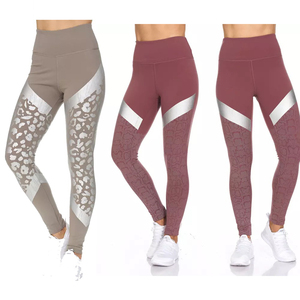 Leggings de sport personnalisés pour femmes, taille haute, pour la gym et le yoga, sublimés, en Spandex et Nylon, OEM en gros - Product Image 3