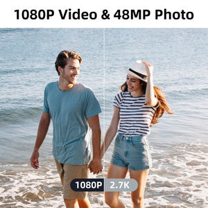 กล้องถ่ายใต้น้ำ 48MP Retro HD 1080P กันน้ำ หน้าจอ 2.4 นิ้ว IP68 กันน้ำลึก 5 เมตร โฟกัสอัตโนมัติ ซูมดิจิตอล 4 เท่า สำหรับดำน้ำ - Product Image 3