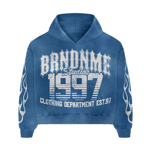 Conjunto de Dos Piezas de Tejido Soft Shell de 500 GSM |   Sudadera con Capucha y Pantalones Cortos Unisex |   Ropa Urbana de Verano Personalizada OEM - Product Image 5