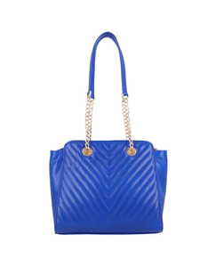 Sac à main en cuir de vachette véritable bleu pour femme, sac à bandoulière avec fermeture éclair et poches intérieures, fabrication OEM de haute qualité, vente en gros, logo personnalisé - Product Image 3