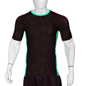 Haut de compression personnalisé pour homme à manches longues, sublimé, pour BJJ MMA, séchage rapide, respirant, pour la gym et le fitness - Product Image 4