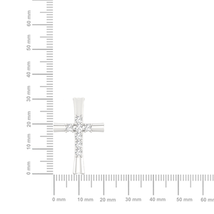 จี้รูปกางเขนเพชรสร้างในห้องปฏิบัติการ เงินแท้ 925 ชุบทองคำขาว รับรองโดย IGI สร้อยคอแฟชั่นสไตล์โมเดิร์นสำหรับผู้หญิง - Product Image 5