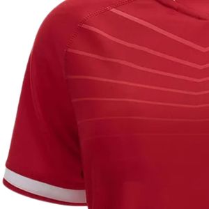 Maillot de rugby sublimé à motif graphique rouge pour femme, manches courtes, vêtements de sport d'équipe, chemise athlétique, uniforme de performance, entraînement, compétition - Product Image 5