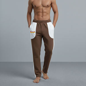 Casual Straight Leg 100% Cotton Canvas Heavyweight <b>Jogger</b> Pants with Custom Embroidery Logo and Solid Color Sweatpants - Product Image 6