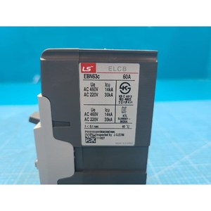 Disjoncteur à boîtier moulé LS ELECTRIC EBN63C EBN63c 60A, d'occasion, pièces d'équipement semi-conducteur de génération précédente - Product Image 3