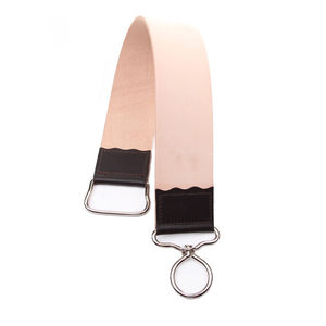 Straight Razor Leather Strop Hanging Strap Black Cowhide for Blade Sharpening Canvas Backing Heavy Duty Brass <b>Hook</b> - Product Image 2