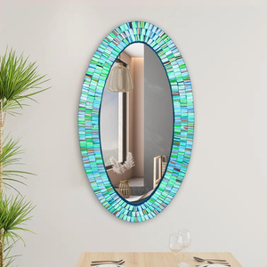 Artistic Glass Mosaic Wall <b>Mirror</b> Decorative Interior Accent for Contemporary Home and Commercial Decor - Product Image 1