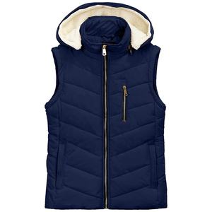 Vestes décontractées ultra-légères à col montant, gilet tricoté respirant et écologique, fermeture éclair, coupe-vent, rembourrage matelassé pour femme - Product Image 1