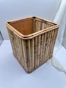 Cesto de Basura de Bambú y Ratán Vintage de Vietnam, Cesto de Basura Estilo Tiki Costero, Contenedor de Almacenamiento Tejido Estilo Boho, Proveedor y Fabricante - Product Image 6