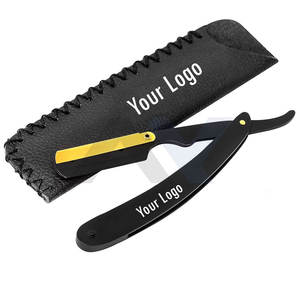 ผู้ผลิตมีดโกนแบบตรงสำหรับผู้ชายพร้อมซองหนัง ออกแบบสีโลโก้ของคุณเอง ราคาถูก ผู้ผลิตมีดโกน - Product Image 1