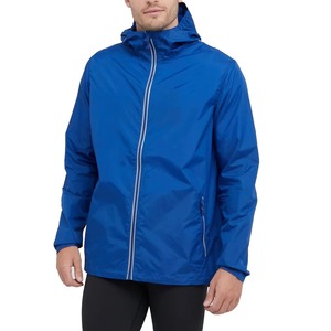 Chaqueta con Capucha para Hombre, Impermeable, Transpirable, de Tejido Softshell, con Cierre de Cremallera, Corte Regular, para Invierno y Actividades al Aire Libre, Color Azul, de Worldly Sports - Product Image 1