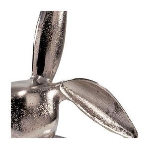 Sculpture de lapin pour table, 9,25x6x3,5 pouces, figurine artistique en métal, décoration contemporaine de Pâques, décoration de salon - Product Image 3