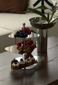 Modern <b>3</b> <b>Tier</b> Stainless Steel <b>Cake</b> <b>Stand</b> Dessert Display <b>Stand</b> Fruit Serving Tray Cupcake Pastry Holder for Party Buffet - Product Image 6