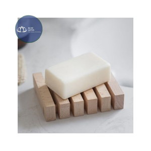 VENTES CHAUDES |   Support à Savon en Bambou, Plateau de Rangement en Bois pour Salle de Bain et Douche – Collection Blue Lotus - Product Image 1