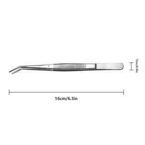 Pinzas Profesionales de Acero Inoxidable Curvas y Dentadas |   Pinzas de manicura multiusos: herramientas de precisión duraderas para el hogar - Product Image 3