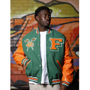 Veste de baseball en cuir de haute qualité avec logo personnalisé, style universitaire, respirante, nouvelle collection, pour l'hiver et l'automne - Product Image 1