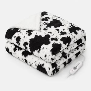 Couverture Chauffante Électrique Douce en Flanelle à Imprimé Vache OEM/ODM 60*80, <span class=keywords><strong>4</strong></span> Niveaux de Chaleur, Arrêt Automatique <span class=keywords><strong>4</strong></span> Heures, Lavable en Machine pour la Maison - Product Image 6