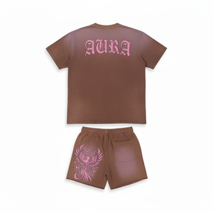 Conjunto de Camiseta de Verano de Dos Piezas con Logotipo Personalizado, Impresión DTF, Tejido Transpirable, Estilo Hip-Hop, Tallas Grandes, para Hombre - Product Image 3