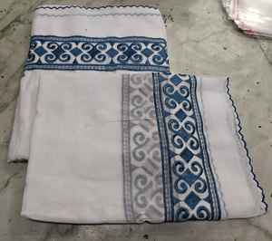 Chal IMMAH Blanco de Alta Calidad, Ligero, de Algodón Voile, con Bloques de Color, para Invierno, Número Uno en Ventas - Product Image 3