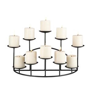 Candelabro de hierro forjado colgante con acabado recubierto, diseño decorativo hecho a mano para decoración de dormitorio, para iluminación. - Product Image 5