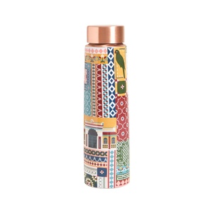 Bouteille d'eau en métal à motif bohème, très vendue, avec couvercle, gourde de voyage portable - Product Image 3