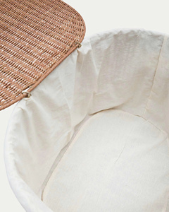 Oval Natural Rattan Storage <b>Basket</b> <b>With</b> <b>Lid</b> Rustic Style For Clothing Storage <b>With</b> Handles Oval Utility <b>Basket</b> - Product Image 5