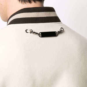 Custom <b>Men</b> Vintage Baseball Varsity <b>Jacket</b> High Quality Streetwear Patchwork Bomber Letterman <b>Jackets</b> with <b>Leather</b> Sleeves - Product Image 4