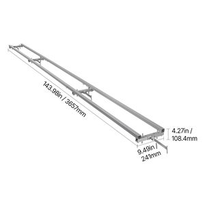Sistema di guida per segatronchi da 12 piedi in alluminio con 4 barre trasversali, kit per segatronchi a catena, compatibile con 2 cunei - Product Image 6