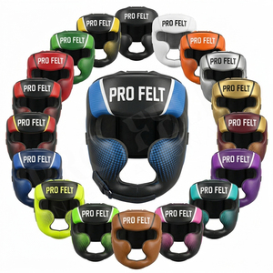 Protector de Cabeza de Boxeo de Cuero PU de Alta Calidad Personalizado, Protección Facial Completa, Almohadillas Acolchadas para Entrenamiento de MMA y Sparring - Product Image 1