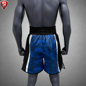 Shorts de boxe MMA élégants avec taille élastique et tissu satiné, ajustement confortable pour les combattants, séances d'entraînement, performances sur le ring - Product Image 5
