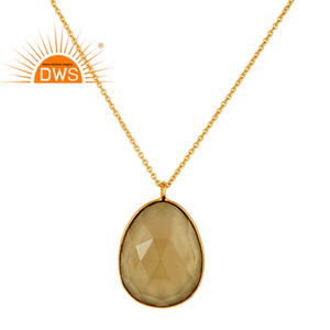 สร้อยคอจี้พลอยโทแพซสีเงินสเตอริ925สไตล์คอลเลกชันคลาสสิก - Product Image 4