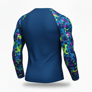High Performance UV sun Protection Compression Shirt long Sleeve Polyester Spandex bjj men Rash Guard Long Sleeve Shirt - Product Image 2