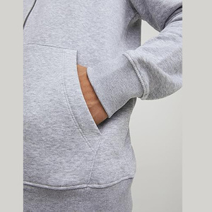 Sudadera con capucha para hombre, de color sólido, estilo casual, corte regular, con cremallera, diseño personalizado, de alta calidad, para venta en línea. - Product Image 6