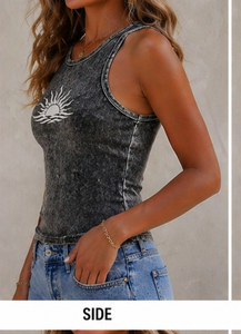 Custom Front Ladies <b>Vest</b> <b>White</b> Cotton Ribbed <b>Women's</b> Short Crop Tank <b>Top</b> Quick Dry Breathable Fitness Sports Wear Sleeveless - Product Image 2