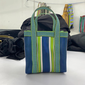 Bolsas de compras de PP recicladas de la India, Mini bolsa de suministro a granel de nailon reutilizable de plástico de polipropileno sostenible fabricada en la India - Product Image 1