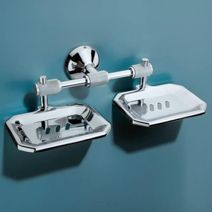 Jabonera Doble de Metal para Montar en la Pared, Acabado Cromado, Soporte Doble para Jabón, Bandeja para Jabón para Montar en la Pared del Baño - Product Image 6