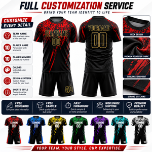 Tenue de football personnalisée pour l'entraînement, ensemble de maillots d'équipe sublimés OEM, séchage rapide, respirant, vêtements de sport pour le football - Product Image 3