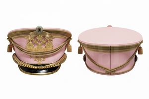Elegant Gold Trim Peak <b>Cap</b> 3D Embroidered Detail Decorative Formal <b>Hat</b> for Ceremonial Events and Costume Accessories OEM <b>Caps</b> - Product Image 3