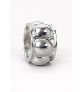 Chunky Sterling Silver <b>Dome</b> <b>Ring</b> Bold Statement Band Modernist Bubble <b>Ring</b> Handmade High Polish Minimalist Jewelry for Women - Product Image 1