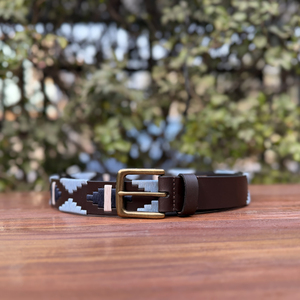 Ceinture Polo en Cuir de Buffle Véritable avec Boucle Ardillon en Alliage de Zinc, Largeur 35MM, Finition Artisanale au Fil Ciré Recyclé, Traitement Chimique Italien - Product Image 3