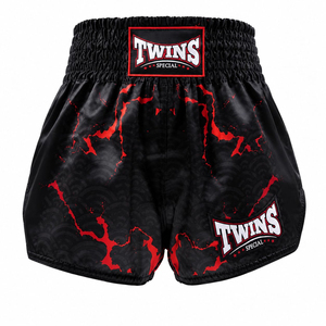 Premium Twin Mixed Martial Arts <b>Shorts</b> <b>Men</b> <b>Black</b> Green Logo Sublimation Print Moisture Wicking Regular Fit Adult MMA Wear - Product Image 6