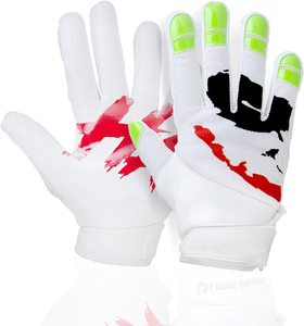 Gants de football avec technologie adhésive, surface entièrement en silicone, tissu respirant et durable, gants de receveur pour l'entraînement et les compétitions - Product Image 2