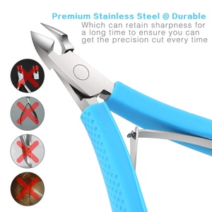 Nouvelles coupe-ongles en acier inoxydable, grande taille, à pointe biseautée unique, ouverture large, professionnelles, durables, spéciales pour les rainures des ongles - Product Image 2