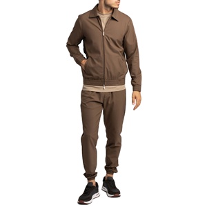 เสื้อแจ็คเก็ตซิปพิมพ์ลายคุณภาพสูง ผลิตจากผ้าโพลีเอสเตอร์/คอตตอน ทรงปกติ ชุดวอร์มเทค สำหรับผู้ชาย เสื้อผ้าลำลองสำหรับเล่นกีฬา กันลม - Product Image 1