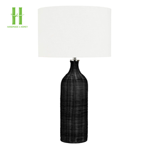 New Product Rattan <b>Lamp</b> <b>Base</b> <b>Table</b> <b>Lamp</b> Handwoven OEM Pendant Light for Home Decoration Variety of Colors Made in Vietnam - Product Image 1