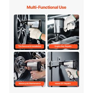 Avvitatore Pneumatico da 1/2'' e Chiave a Cricchetto da 3/8'' Combo con Kit di 19 Accessori Professionali per Utensili ad Aria Compressa, Include 10 Inserti in Acciaio CR-V - Product Image 3