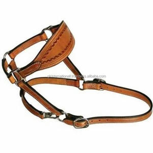 Nouvelle bride de course pour chevaux en cuir véritable, conçue anatomiquement, avec double couture et quincaillerie en laiton robuste et réglable - Product Image 5